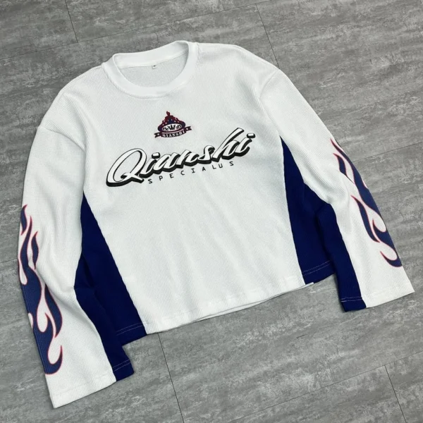 Puff Print Oversized Waffle T-Shirt image 01 | StitchQuote Puff Print Oversized Waffle T-Shirt product image for private label streetwear manufacturing