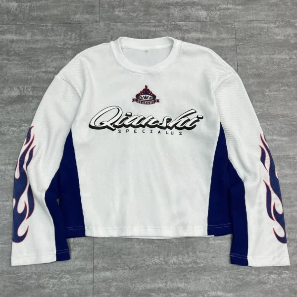 Puff Print Oversized Waffle T-Shirt image 03 | StitchQuote Puff Print Oversized Waffle T-Shirt product image for private label streetwear manufacturing, view 3