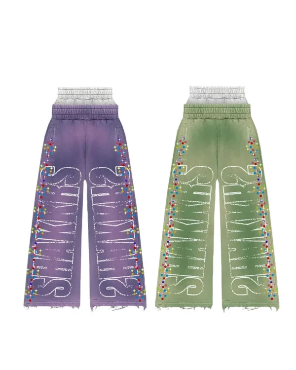 Wide Leg Acid Wash Pants | StitchQuote image 02 Wide Leg Acid Wash Pants product image 2
