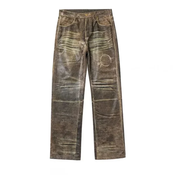 High Quality Vintage Fashion Custom OEM ODM Stonewashed Denim Straight Tube High Quality Vintage Fashion Custom OEM ODM Stonewashed Denim Straight Tube image 5