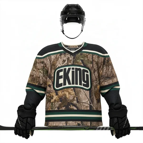 Custom Hockey Jerseys Logo Embroidery Train Sublimation Camouflage Retro Hockey Jersey Custom Hockey Jerseys Logo Embroidery Train Sublimation Camouflage Retro Hockey Jersey image 1