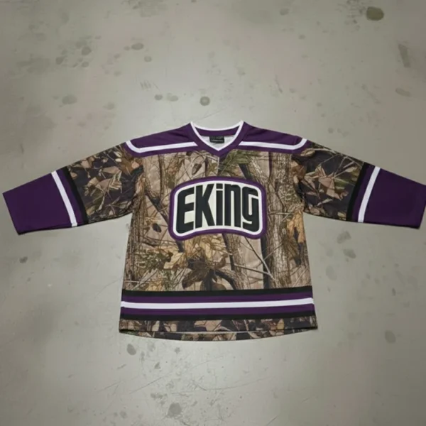 Custom Hockey Jerseys Logo Embroidery Train Sublimation Camouflage Retro Hockey Jersey Custom Hockey Jerseys Logo Embroidery Train Sublimation Camouflage Retro Hockey Jersey image 2