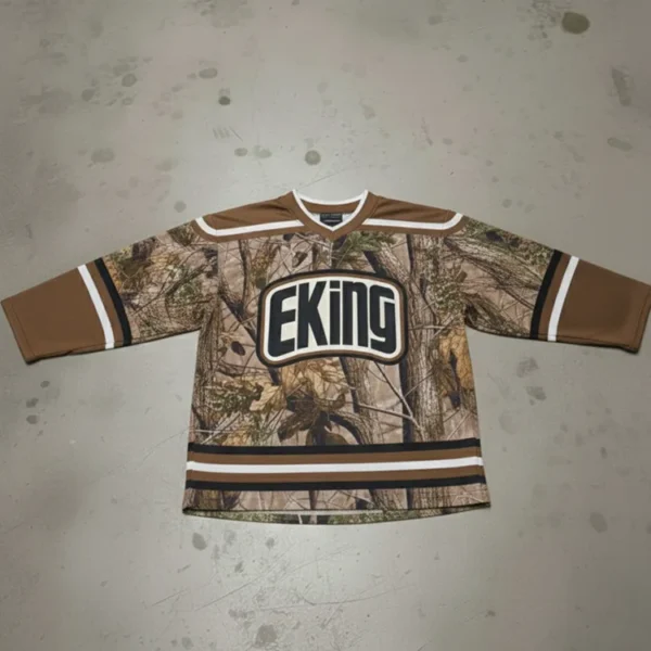 Custom Hockey Jerseys Logo Embroidery Train Sublimation Camouflage Retro Hockey Jersey Custom Hockey Jerseys Logo Embroidery Train Sublimation Camouflage Retro Hockey Jersey image 3