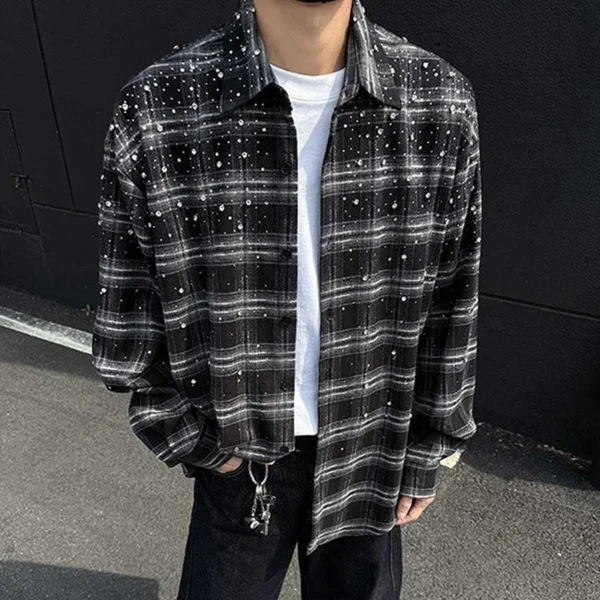 In Stock Ready to Ship Streetwear Wholesale ODM Vintage Oversized Plaid Heavy-Duty In Stock Ready to Ship Streetwear Wholesale ODM Vintage Oversized Plaid Heavy-Duty image 2