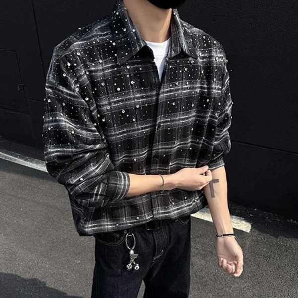 In Stock Ready to Ship Streetwear Wholesale ODM Vintage Oversized Plaid Heavy-Duty In Stock Ready to Ship Streetwear Wholesale ODM Vintage Oversized Plaid Heavy-Duty image 4