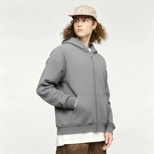 In Stock Streetwear Wholesale ODM Blank 320gsm Pigment Dyed Vintage Washed Retro image 3