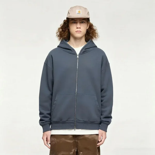 In Stock Streetwear Wholesale ODM Blank 320gsm Pigment Dyed Vintage Washed Retro image 6