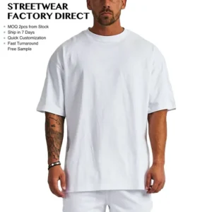 Manufacturer 100%cotton T-shirts Heavyweight t Shirt 240 Gsm Oversized Cotton Unisex Mens Manufacturer 100%cotton T-shirts Heavyweight t Shirt 240 Gsm Oversized Cotton Unisex Mens image 1