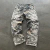 Printed Patchwork Denim Pants | StitchQuote image 01 Printed Patchwork Denim Pants product image 1