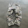 Printed Patchwork Denim Pants | StitchQuote image 02 Printed Patchwork Denim Pants product image 2