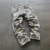 Printed Patchwork Denim Pants | StitchQuote image 03 Printed Patchwork Denim Pants product image 3