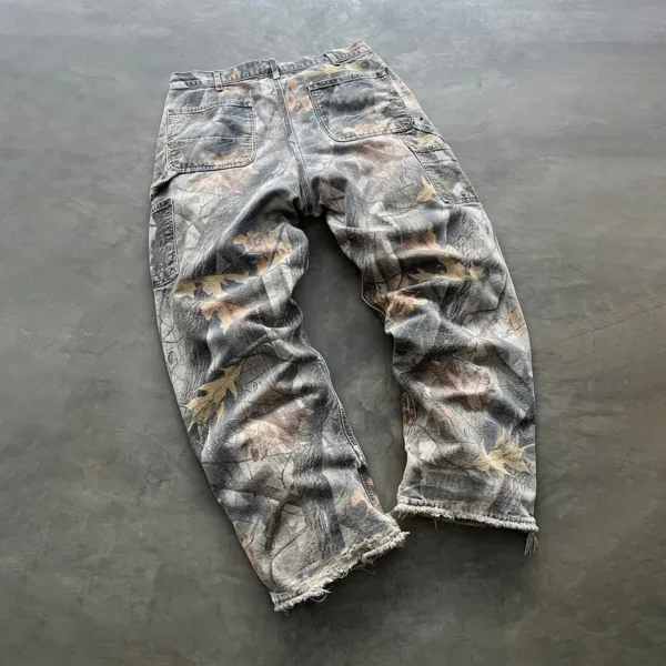 Printed Patchwork Denim Pants | StitchQuote image 03 Printed Patchwork Denim Pants product image 3