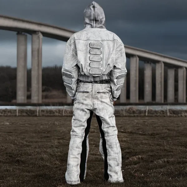 Manufacturers' High Quality Men's Cargo Tracksuit Screen Print Streetwear Leather Stacked image 2