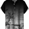 Men's Casual Short-Sleeved Anti-Wrinkle Printed V-neck Broadcloth 100% Polyester Shirt Breathable Knitted Men's Casual Short-Sleeved Anti-Wrinkle Printed V-neck Broadcloth 100% Polyester Shirt Breathable Knitted image 1