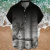 Men's Casual Short-Sleeved Anti-Wrinkle Printed V-neck Broadcloth 100% Polyester Shirt Breathable Knitted Men's Casual Short-Sleeved Anti-Wrinkle Printed V-neck Broadcloth 100% Polyester Shirt Breathable Knitted image 3