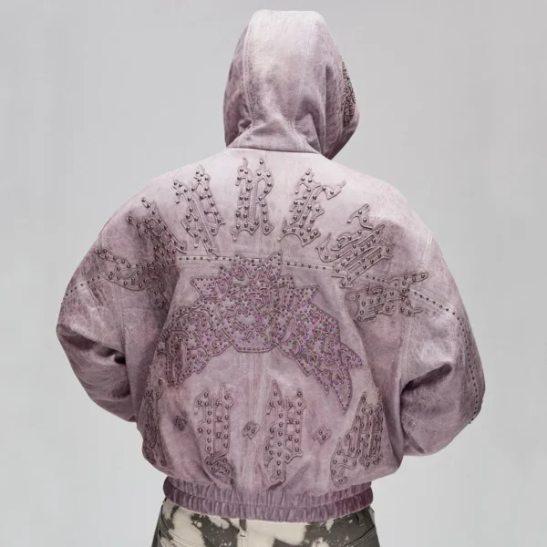 Genuine Leather Varsity Jacket product image for private label streetwear manufacturing, view 2