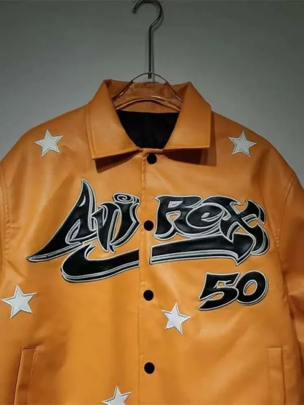 Leather Varsity Jacket product image for private label streetwear manufacturing, view 3