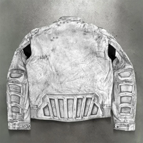 Stand Collar Motorcycle Jacket product image for private label apparel manufacturing, view 2