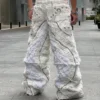 Men's Custom American Designer Y2K Heavyweight Boot Cut Jeans Stonewashed Streetwear image 5