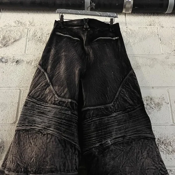 Rhinestone Wide Leg Pants product image for private label streetwear manufacturing, view 5