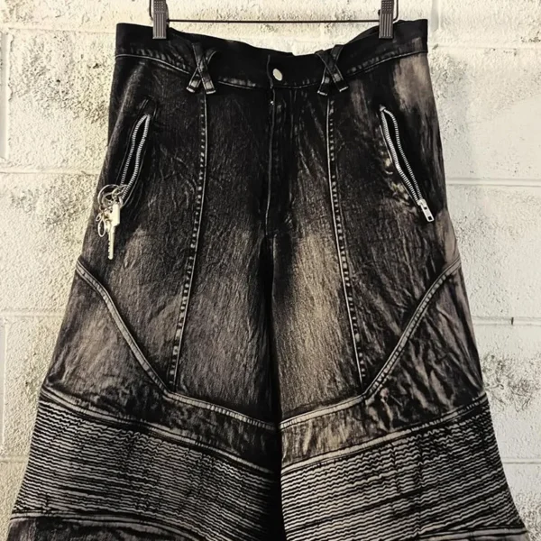 Rhinestone Wide Leg Pants product image for private label streetwear manufacturing, view 6