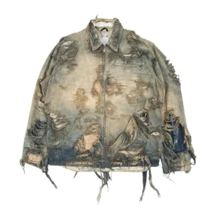 Destroyed Washed Denim Jacket product image 1