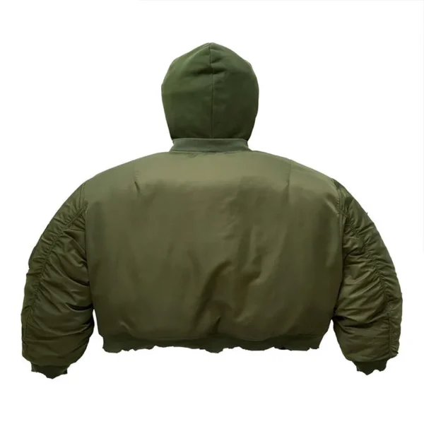 OEM Custom 2025 High Quality Black Bomber Jacket for Men Oversized Racing OEM Custom 2025 High Quality Black Bomber Jacket for Men Oversized Racing image 2