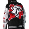 College Varsity Jacket product image for private label streetwear manufacturing, view 4