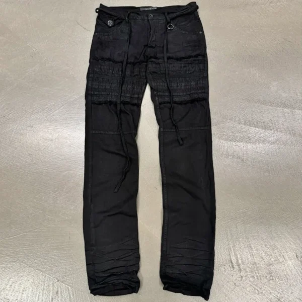 OEM Factory Custom High Quality Men's Wax Denim Jeans 100% Cotton image 3