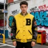 OEM High Quality Baseball Varsity Jacket product image for private label streetwear manufacturing
