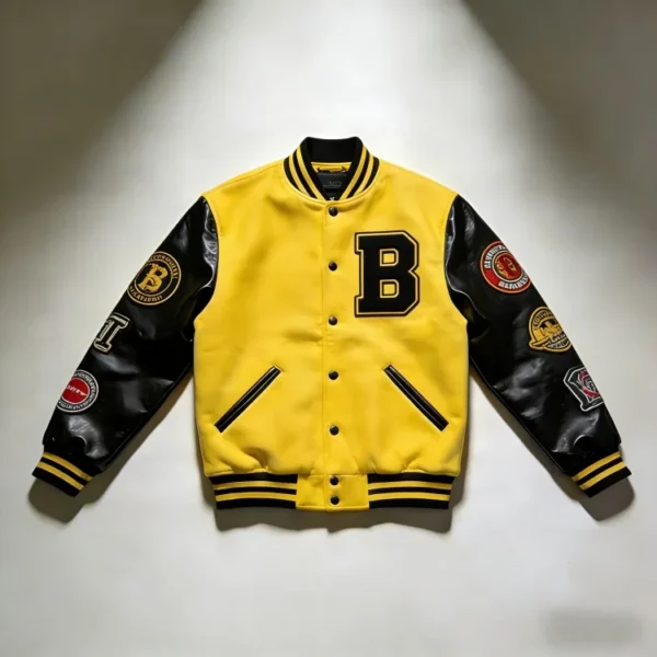 OEM High Quality Baseball Varsity Jacket product image for private label streetwear manufacturing, view 4