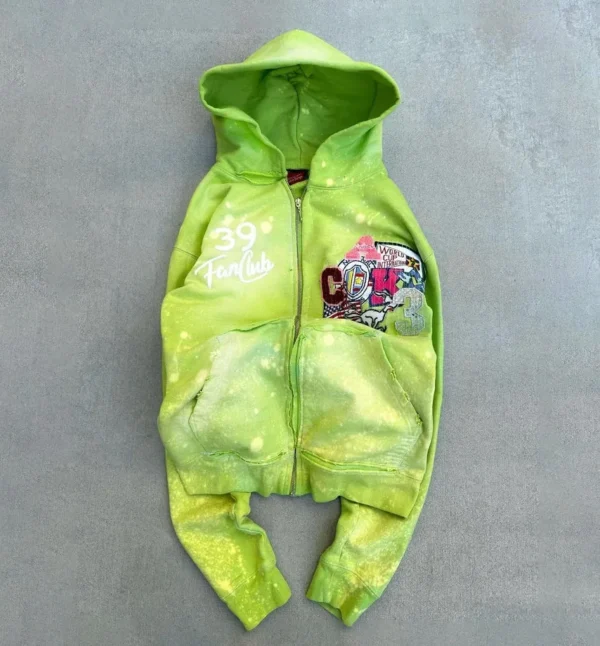 Screen Print Zip Up Hoodie product image for private label streetwear manufacturing