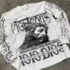 Custom Cotton Long Sleeved Shirt Oversize Screen Printing T-shirt Thermal Waffle Graphic Custom Cotton Long Sleeved Shirt Oversize Screen Printing T-shirt Thermal Waffle Graphic image 1