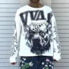Custom Cotton Long Sleeved Shirt Oversize Screen Printing T-shirt Thermal Waffle Graphic Custom Cotton Long Sleeved Shirt Oversize Screen Printing T-shirt Thermal Waffle Graphic image 4