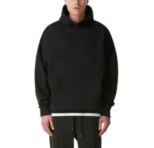 Ready to Ship Black Thick Heavyweight 500gsm 450gsm Hoodies Men Custom logo image 1