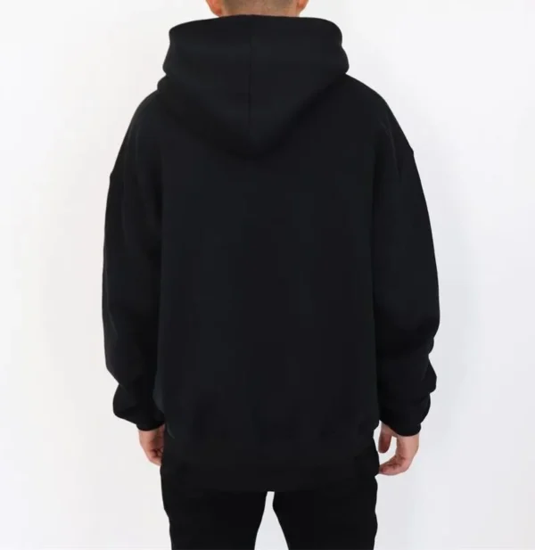 Ready to Ship Black Thick Heavyweight 500gsm 450gsm Hoodies Men Custom logo Ready to Ship Black Thick Heavyweight 500gsm 450gsm Hoodies Men Custom logo image 4
