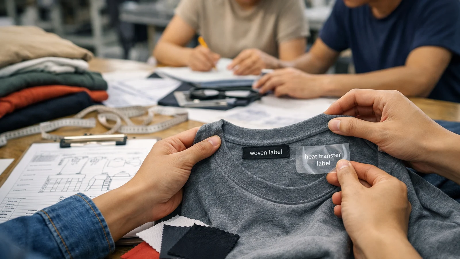 The trade-off brands most often misread in a real apparel production context for the StitchQuote guide Custom Woven Labels vs Heat Transfer Neck Labels