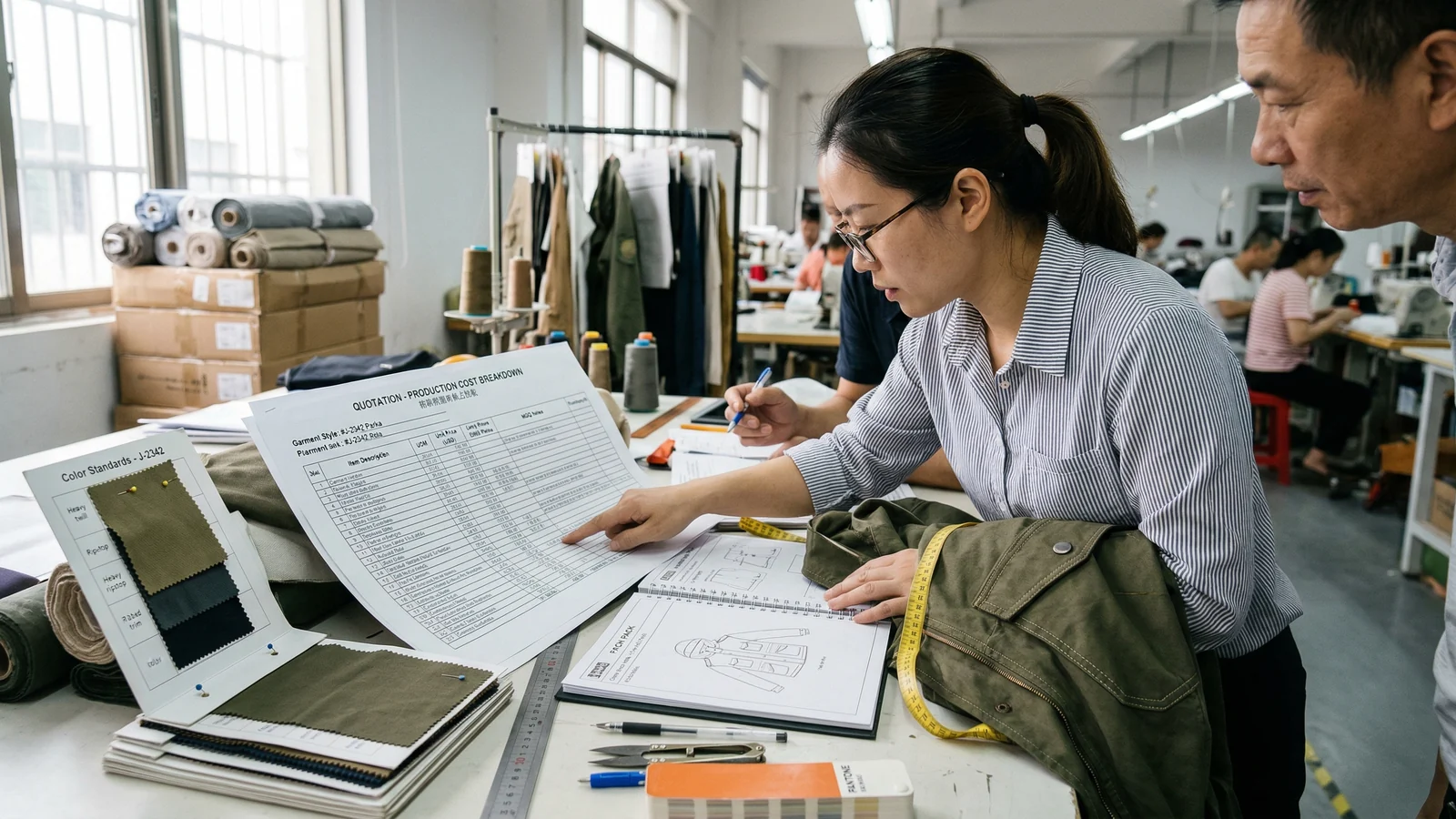 What good planning looks like when reading a garment factory quote in a real apparel production context for the StitchQuote guide How to Read a Garment Factory Quote