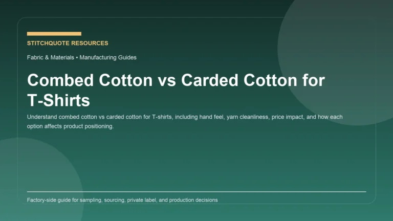 Cover image for the StitchQuote guide Combed Cotton vs Carded Cotton for T-Shirts
