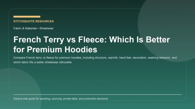 Featured image for French Terry vs Fleece: Which Is Better for Premium Hoodies on StitchQuote Resources & Guides