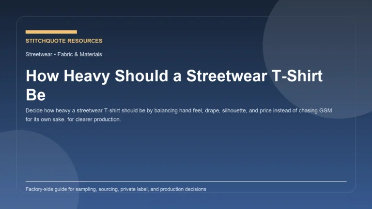 Cover image for the StitchQuote guide How Heavy Should a Streetwear T-Shirt Be