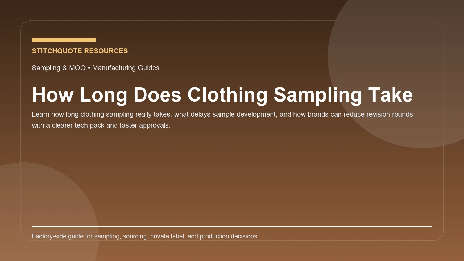 Featured image for How Long Does Clothing Sampling Take on StitchQuote Resources & Guides