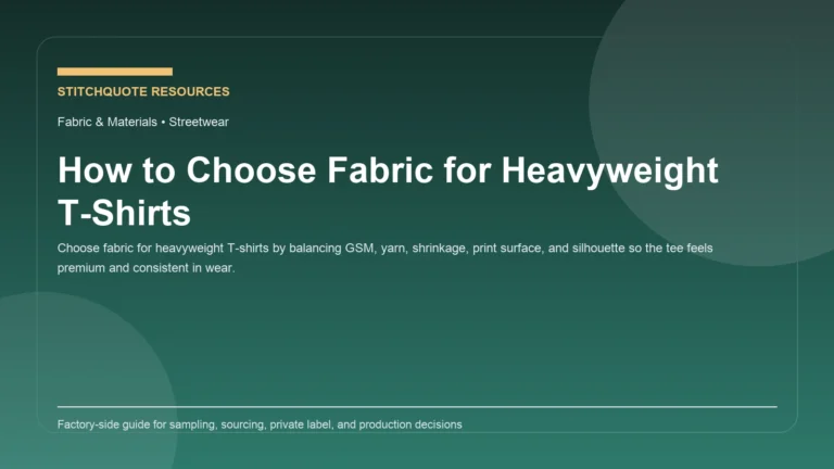 Cover image for the StitchQuote guide How to Choose Fabric for Heavyweight T-Shirts