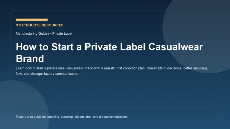 Featured image for How to Start a Private Label Casualwear Brand on StitchQuote Resources & Guides