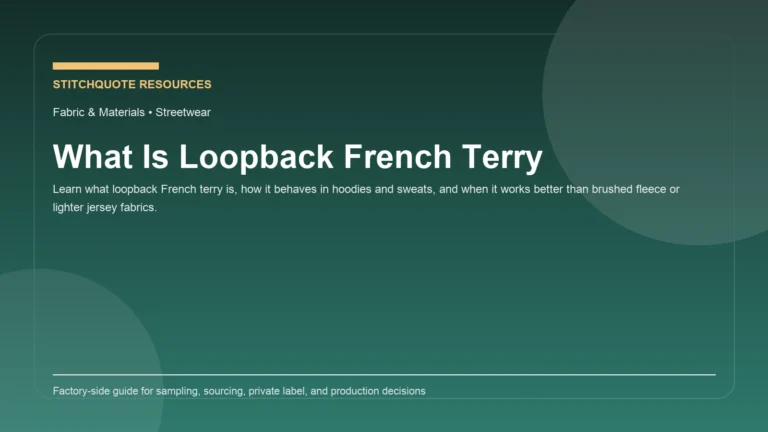 Cover image for the StitchQuote guide What Is Loopback French Terry