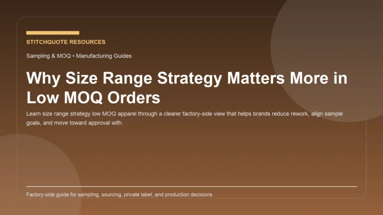 Why Size Range Strategy Matters More in Low MOQ Orders