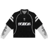 Custom Retro Soccer Streetwear Polo Boxy Cropped Custom Graphic Jersey Long Sleeve Custom Retro Soccer Streetwear Polo Boxy Cropped Custom Graphic Jersey Long Sleeve image 3