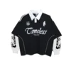 Custom Retro Soccer Streetwear Polo Boxy Cropped Custom Graphic Jersey Long Sleeve Custom Retro Soccer Streetwear Polo Boxy Cropped Custom Graphic Jersey Long Sleeve image 6