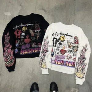Custom Dtg Screen Print Heavyweight Graphic Cotton Long Sleeve T-shirt Designer Thermal Custom Dtg Screen Print Heavyweight Graphic Cotton Long Sleeve T-shirt Designer Thermal image 1