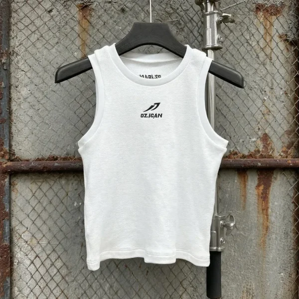 YITE OEM Men's Sports Oversized Waffle Sleeveless T Shirt High Quality Cotton YITE OEM Men's Sports Oversized Waffle Sleeveless T Shirt High Quality Cotton image 3